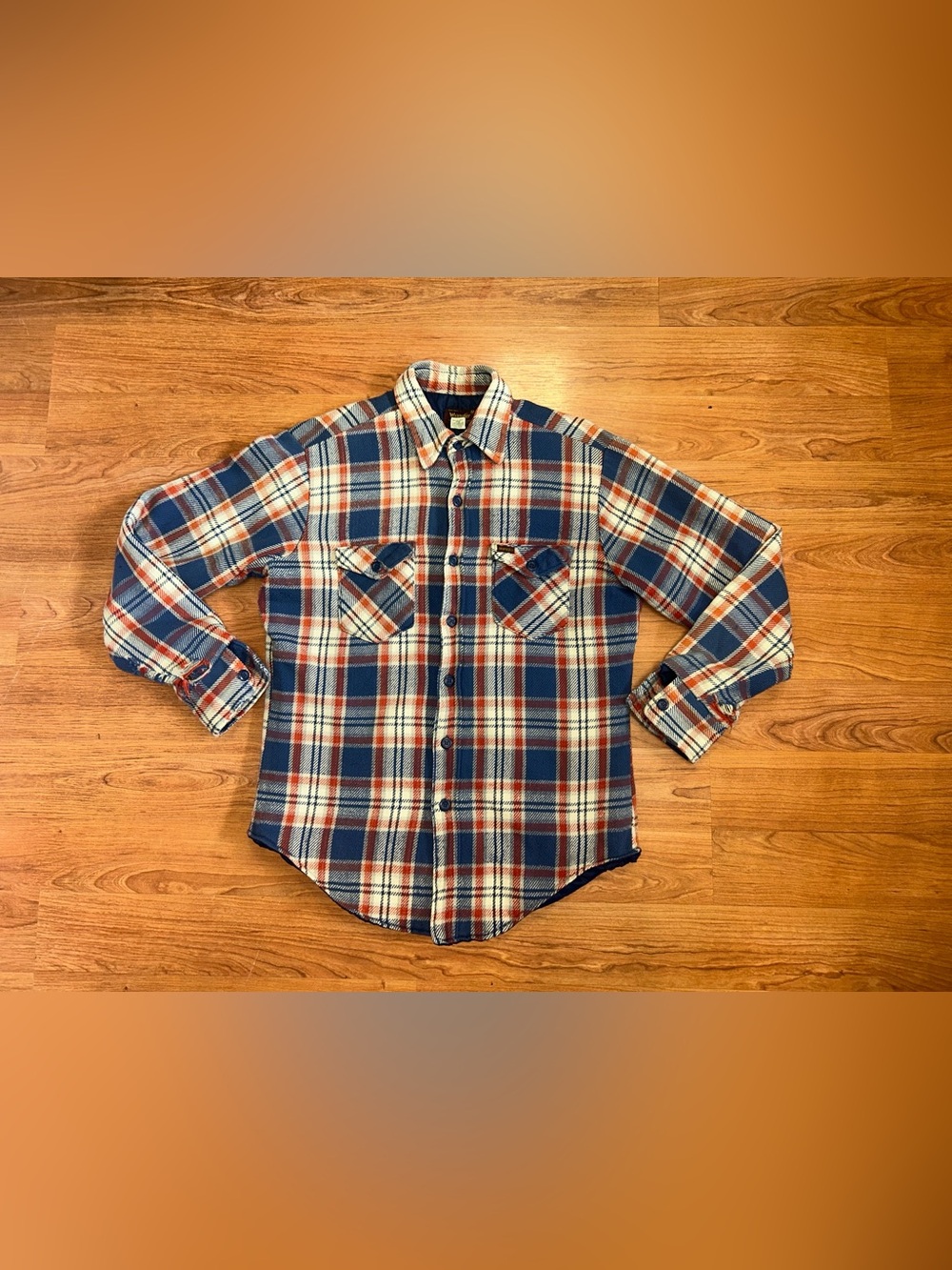 70s Wrangler Padded Flannel Shirt Size Medium,  Made In USA